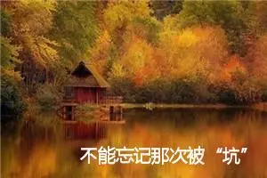 不能忘记那次被“坑”作文500字