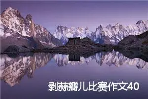 剥蒜瓣儿比赛作文400字