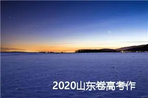 2020山东卷高考作文题目:这世界需要你_高考零分作文