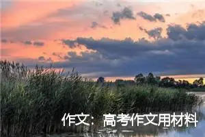 作文：高考作文用材料说话