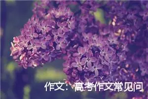 作文：高考作文常见问题解惑