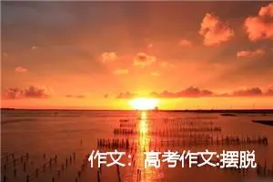 作文：高考作文:摆脱思维惯性 跳出话题怪圈