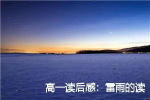 高一读后感：雷雨的读后感_作文950字_高中读后感