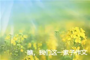 瞧，我们这一家子作文400字