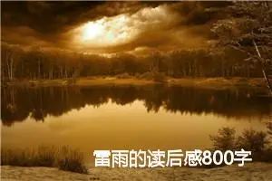 雷雨的读后感800字范文_高中读后感