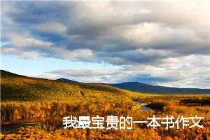 我最宝贵的一本书作文400字_小学一年级作文