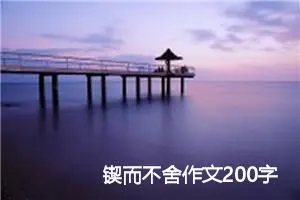 锲而不舍作文200字_小学一年级作文