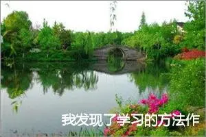 我发现了学习的方法作文600字_小学三年级作文