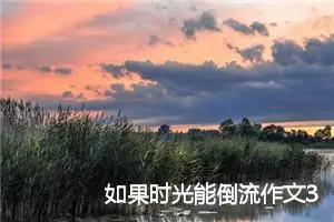 如果时光能倒流作文300字