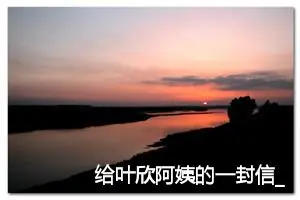 给叶欣阿姨的一封信_作文500字_小学书信作文