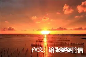 作文：给张婆婆的信