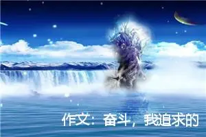 作文：奋斗，我追求的品格