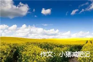 作文：小猪减肥记