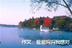 作文：爸爸妈妈我想对你们说
