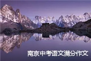 南京中考语文满分作文范文：只是因为-_中考满分作文