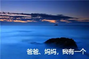 爸爸、妈妈，我有一个梦_作文500字_小学写信作文