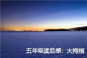 五年级读后感：大拇指读后的感想_作文250字_小学生读后感