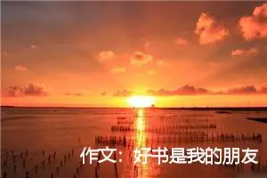 作文：好书是我的朋友
