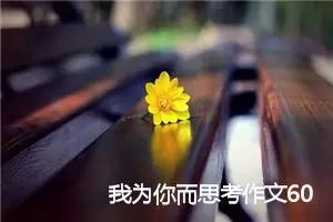 我为你而思考作文600字_初二作文