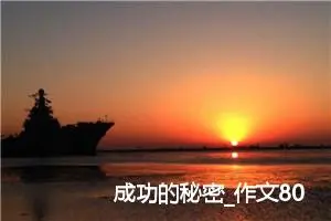 成功的秘密_作文800字_初中议论文作文