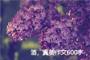 酒，真美作文600字_初二作文