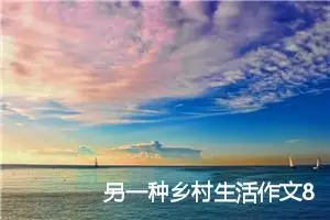 另一种乡村生活作文800字_初三作文