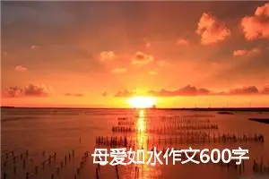 母爱如水作文600字_初三作文