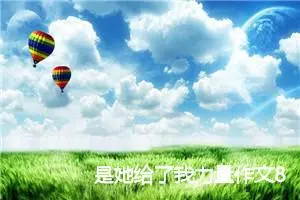 是她给了我力量作文800字_初三作文