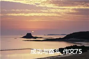 成功与奋斗_作文750字_初中议论文作文