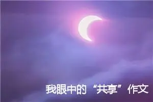 我眼中的“共享”作文1000字_初三作文