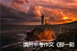 滨州中考作文《那一刻,我流泪了》_作文2050字_中考作文