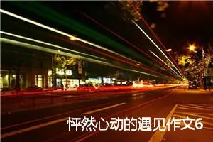 怦然心动的遇见作文600字_初三作文