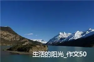 生活的阳光_作文500字_初中议论文作文