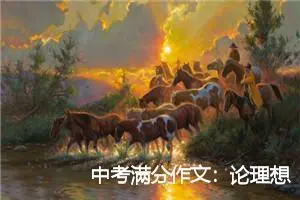 中考满分作文：论理想_作文900字_中考作文