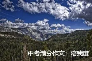 中考满分作文：陪我度过漫长岁月_作文1500字_中考作文