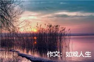 作文：如戏人生