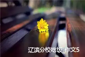 辽滨分校吃饭_作文500字_初中说明文作文