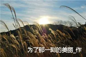 为了那一刻的美丽_作文900字_初中综合作文