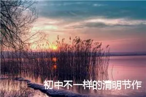 初中不一样的清明节作文【三篇】_初中节日作文