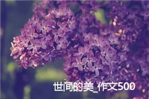 世间的美_作文500字_初中说明文作文