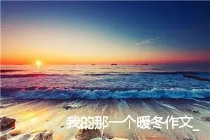 我的那一个暖冬作文_作文550字_初三作文