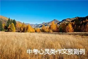 中考心灵类作文预测例文：走过_作文550字_中考作文预测