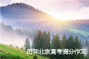 历年北京高考满分作文:沉默的丰碑_高考满分作文