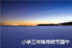 小学三年级传统节端午节作文