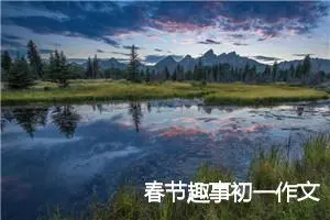 春节趣事初一作文