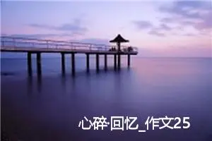 心碎·回忆_作文250字_高中优秀作文