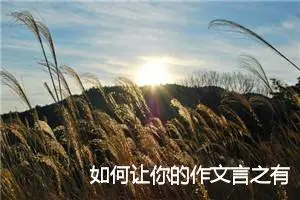 如何让你的作文言之有理_作文1050字_高考作文指导