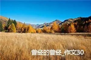 曾经的曾经_作文300字_高中优秀作文