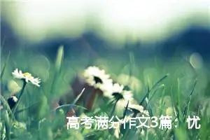 高考满分作文3篇：忧与爱_高考满分作文