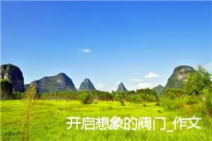 开启想象的阀门_作文450字_高中作文范文